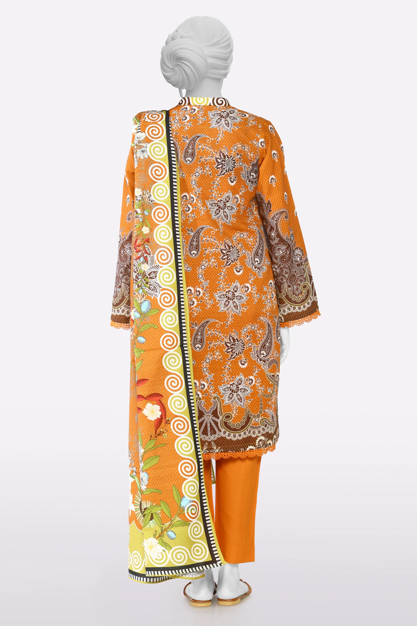 Mustard Printed 3PC From Sohaye By Diners