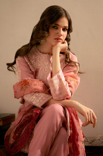 Pink Embroidered 3PC