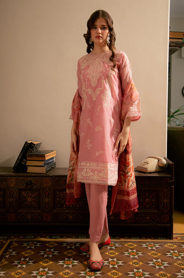 Pink Embroidered 3PC