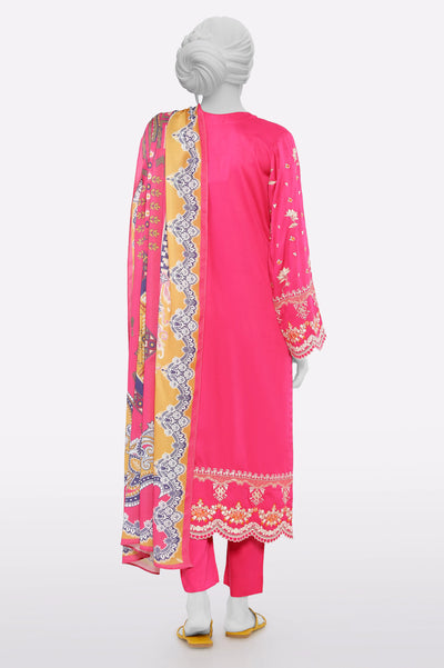 Pink Embroidered 3PC From Sohaye By Diners