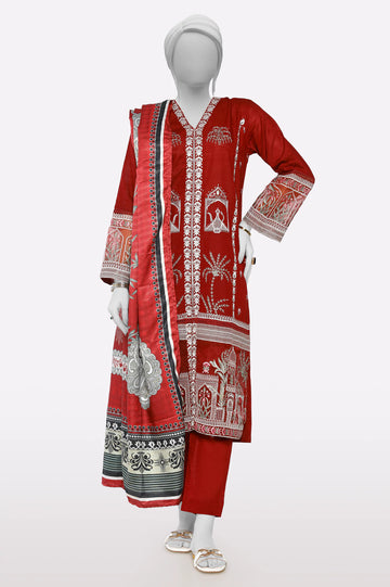 Maroon Embroidered 3PC From Sohaye By Diners