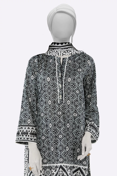 Black Printed 3PC From Sohaye By Diners