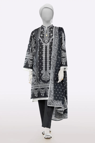 Black Printed 3PC From Sohaye By Diners