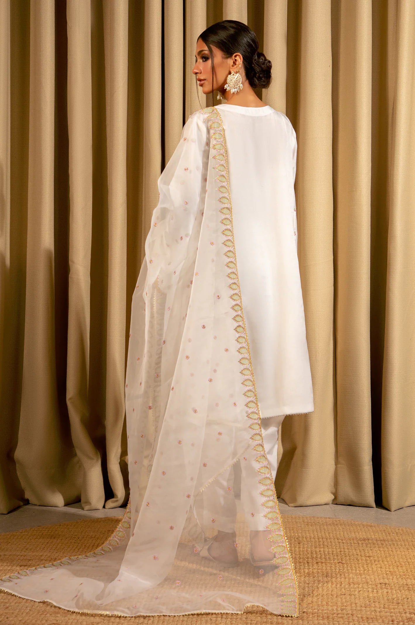 White Embroidered 3PC From Sohaye By Diners