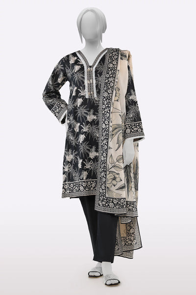 Black Printed 3PC From Sohaye By Diners