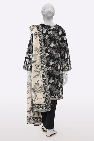 Black Printed 3PC From Sohaye By Diners