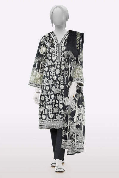 Black Printed 3PC From Sohaye By Diners