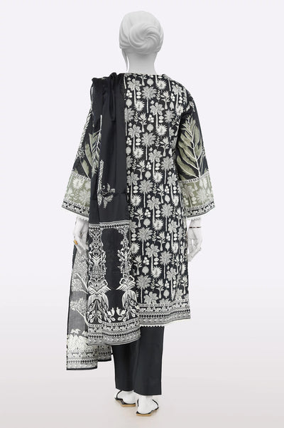 Black Printed 3PC From Sohaye By Diners