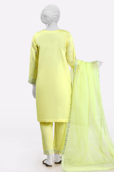 Yellow Embroidered 3PC From Sohaye By Diners