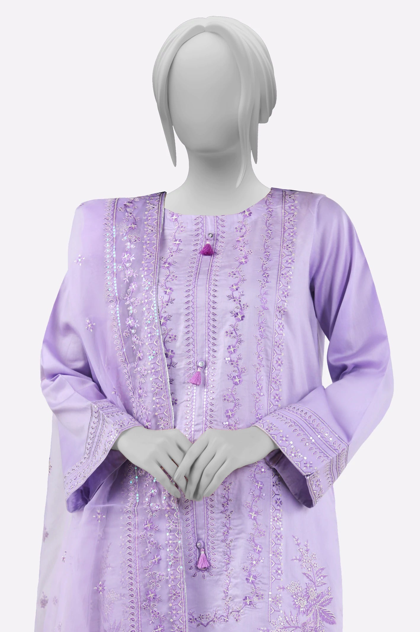 Lilac Embroidered 3PC From Sohaye By Diners