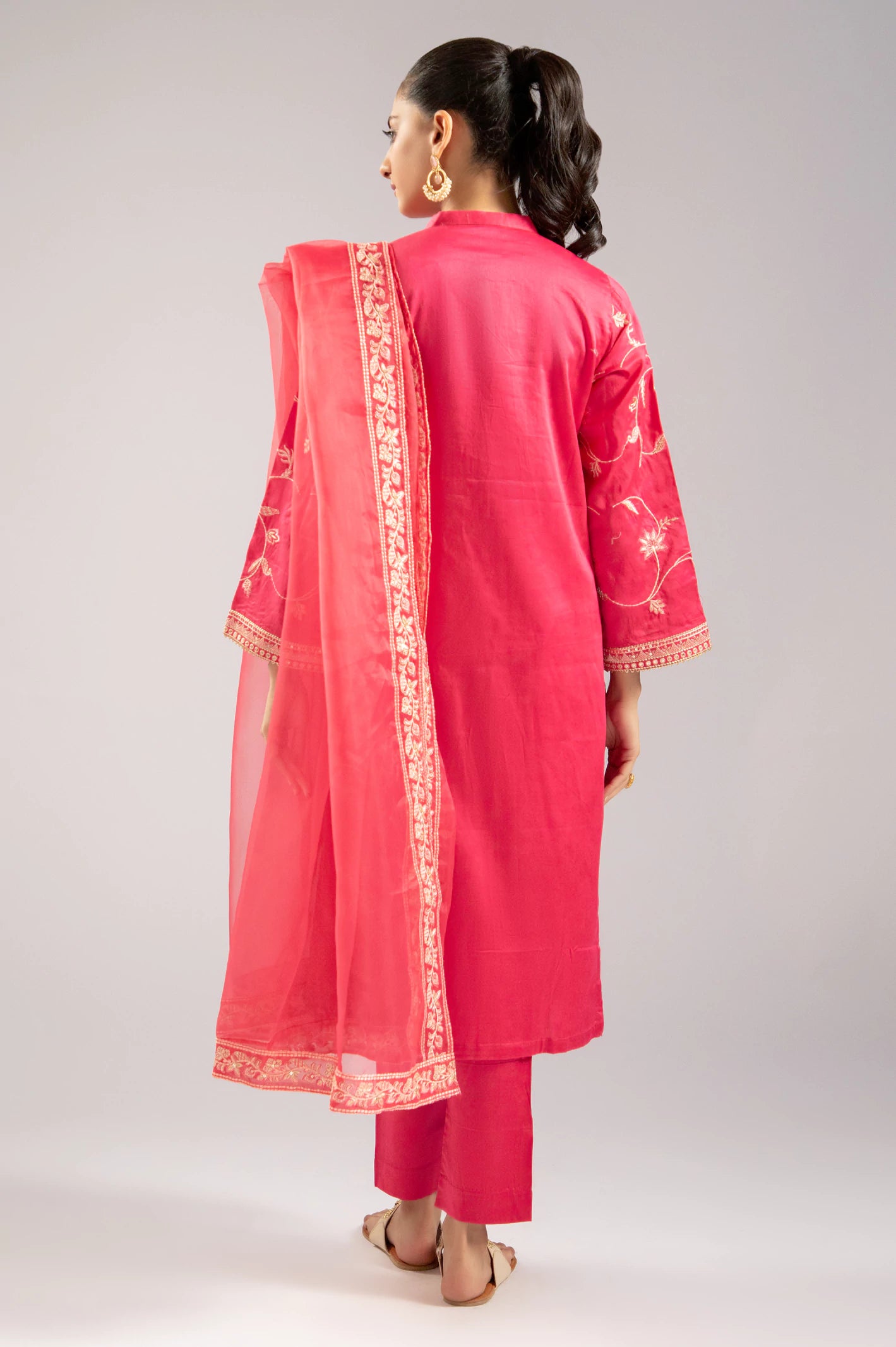 Red Embroidered 3PC From Sohaye By Diners