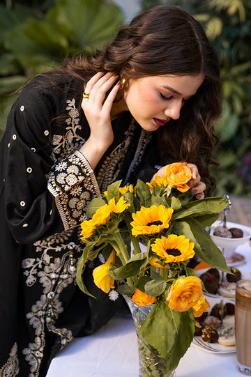 Black Embroidered 3PC