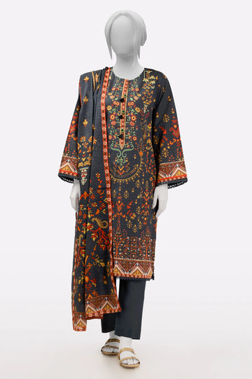 Black Printed 3PC From Sohaye By Diners