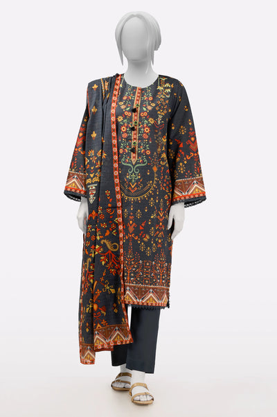 Black Printed 3PC From Sohaye By Diners