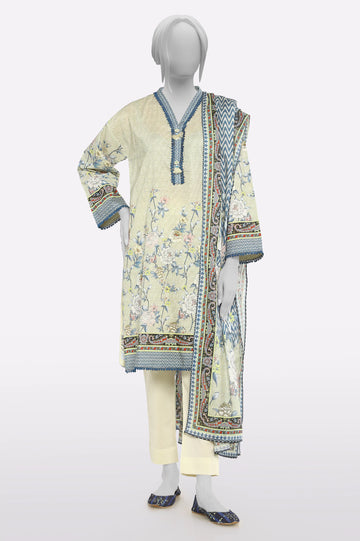 Cream Printed 3PC From Sohaye By Diners