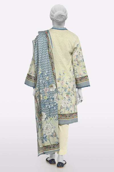 Cream Printed 3PC From Sohaye By Diners