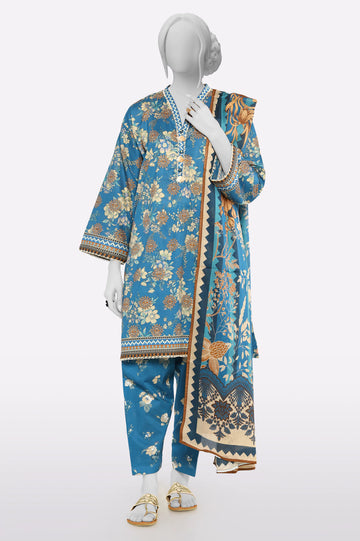 Blue Printed 3PC From Sohaye By Diners