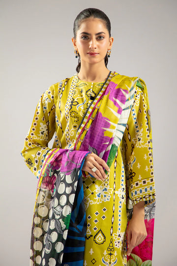 Light Green Printed 3PC