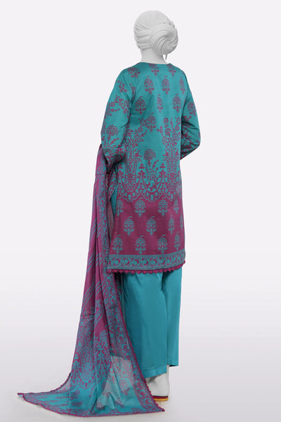Green Printed 3PC From Sohaye By Diners