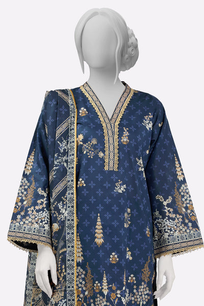 Blue Printed 3PC From Sohaye By Diners