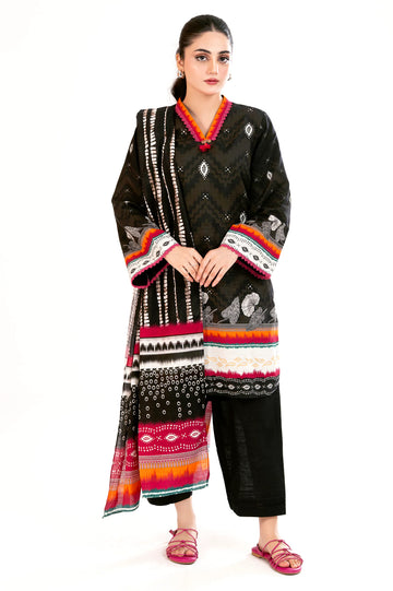 Black Printed 3PC