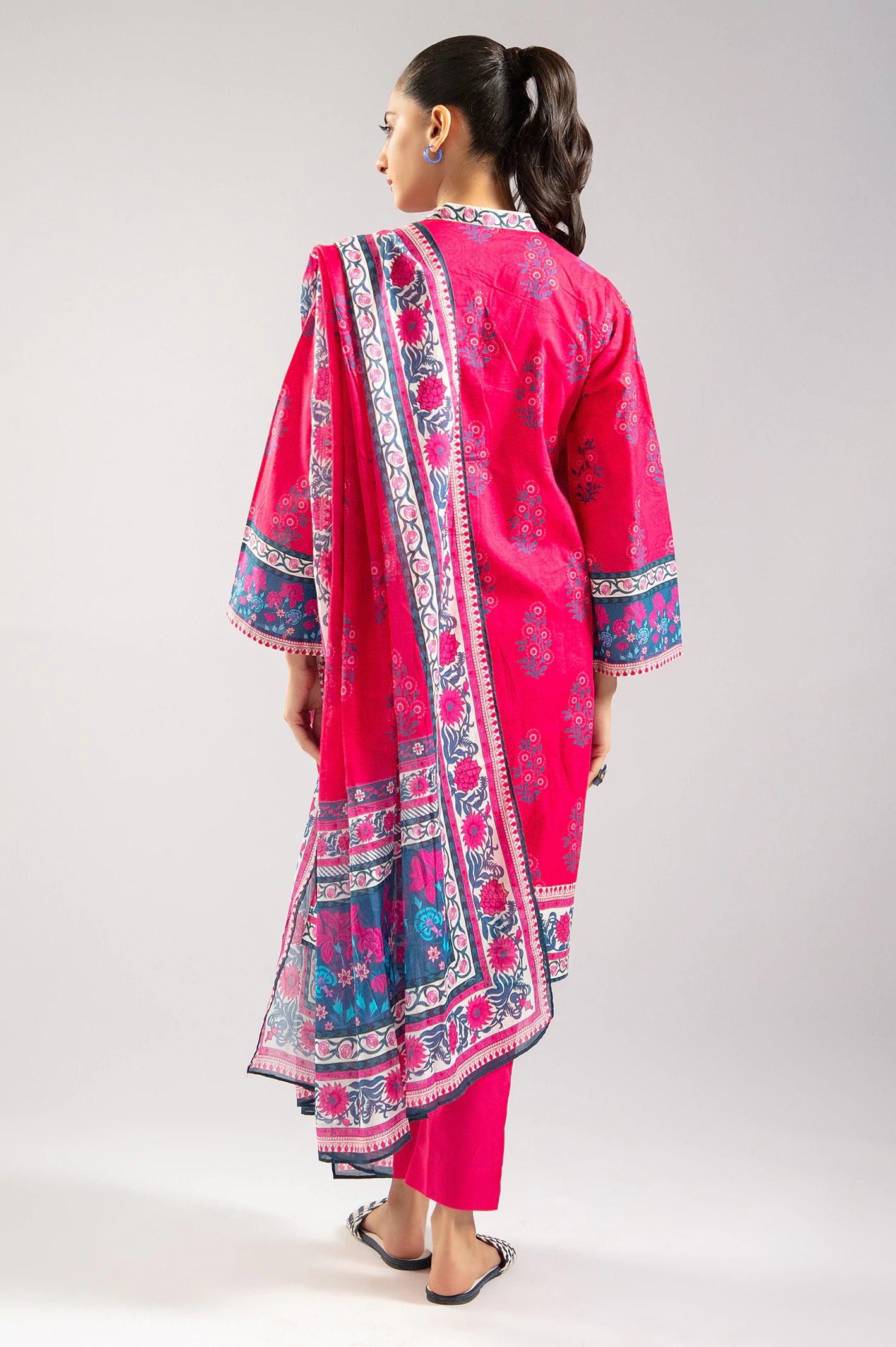 Pink Printed 3PC From Sohaye By Diners