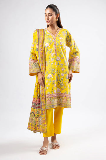 Yellow Printed 3PC