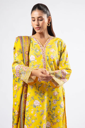Yellow Printed 3PC