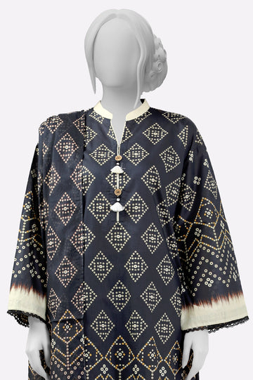 Black Printed 3PC From Sohaye By Diners