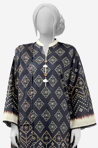 Black Printed 3PC From Sohaye By Diners