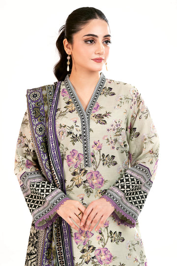 Light Green Printed 3PC