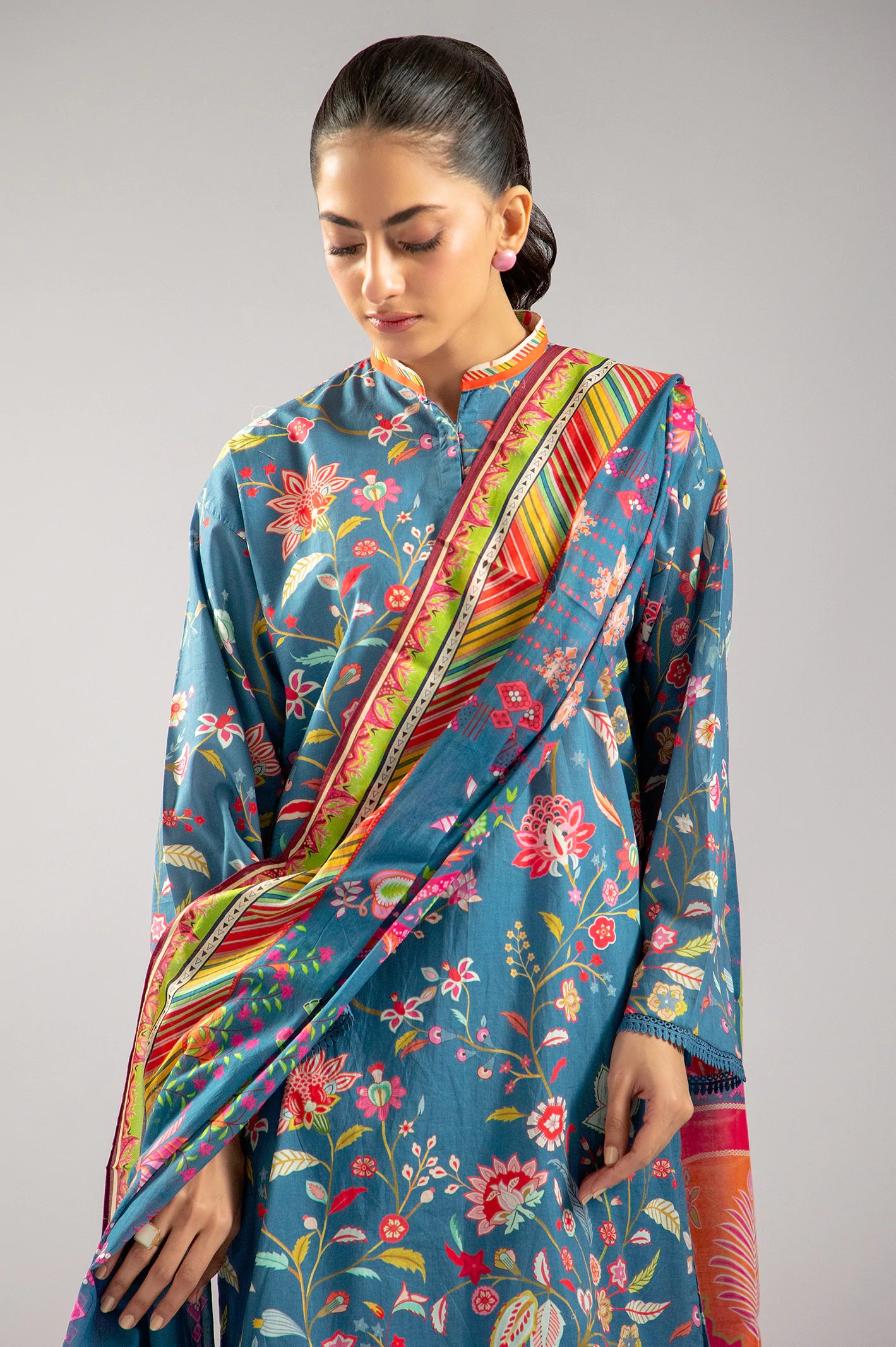 Blue Printed 3PC From Sohaye By Diners