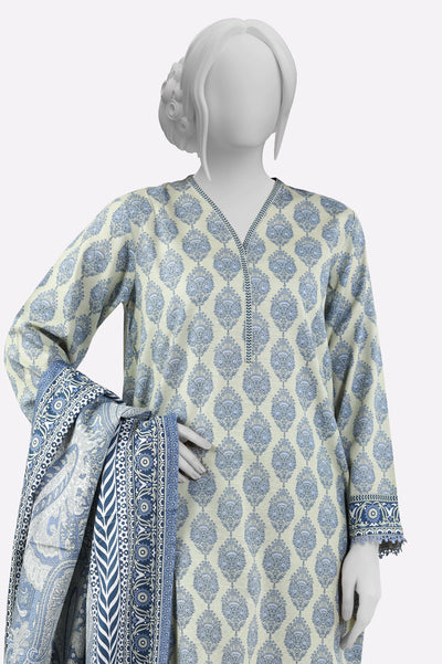 Beige Printed 3PC From Sohaye By Diners