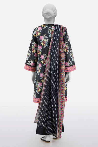 Black Printed 3PC From Sohaye By Diners