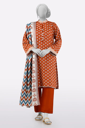 Brown Printed 3PC From Sohaye By Diners