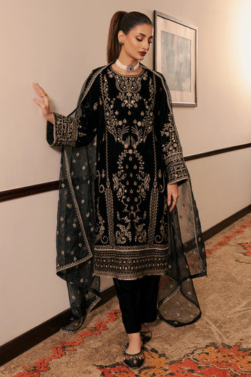 Black Embroidered 3PC From Sohaye By Diners