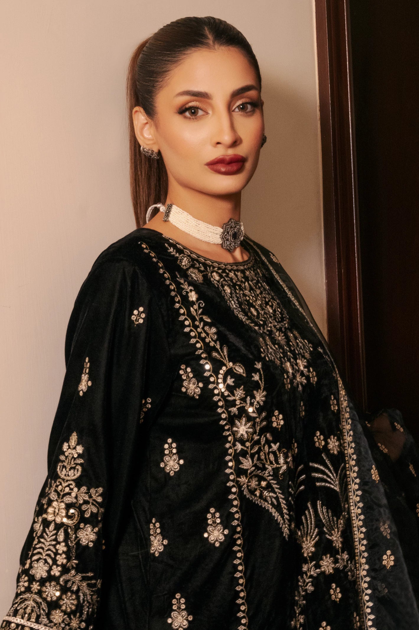 Black Embroidered 3PC From Sohaye By Diners