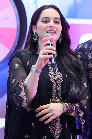 Embroidered Chiffon Black 3PC