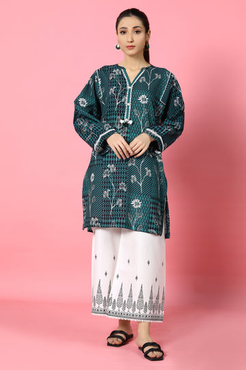 Khaddar Green Kurti From Sohaye By Diners