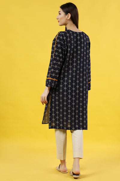 Khaddar Navy Blue Kurti From Sohaye By Diners