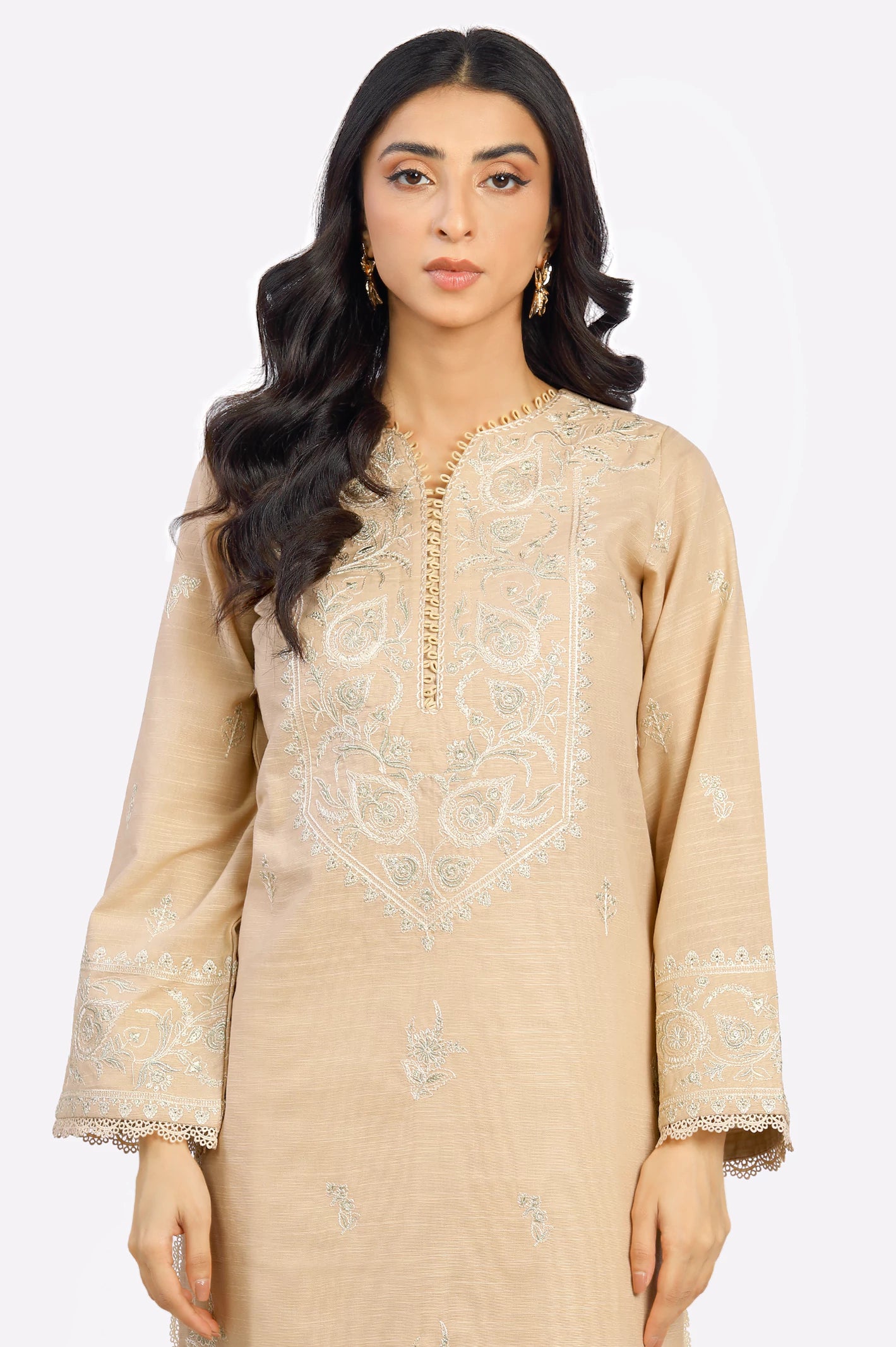Khaddar Embroidered Kurti From Diners
