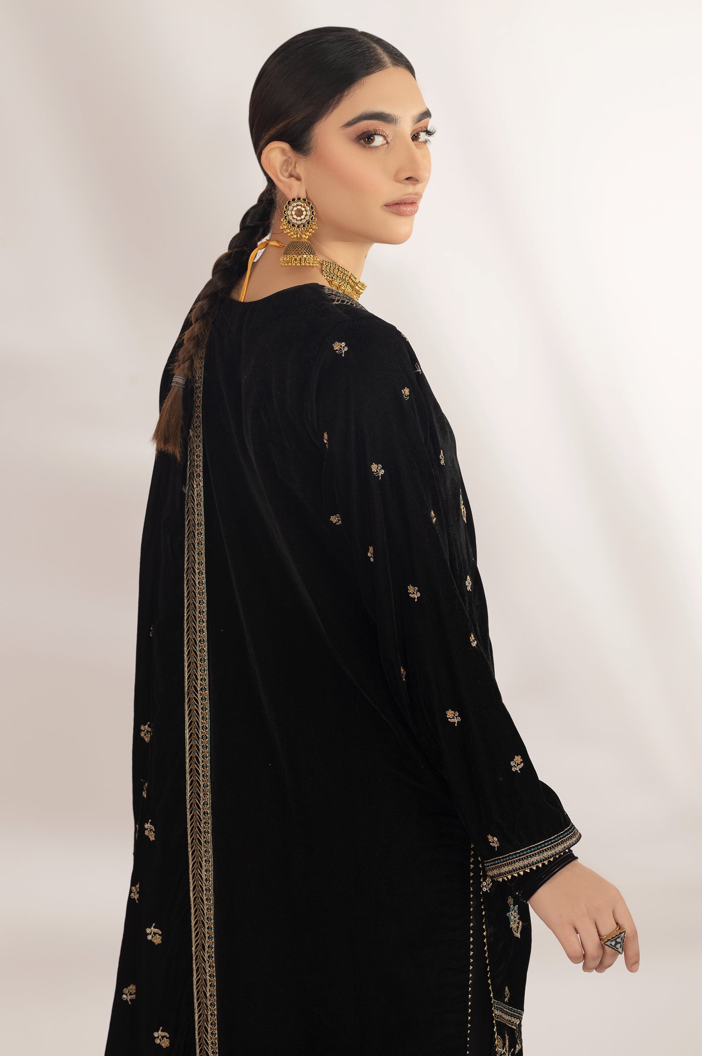 Black Embroidered Kurti From Diners
