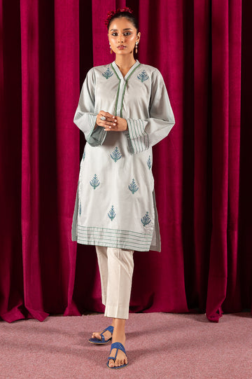 Dobby Embroidered Kurti From Diners