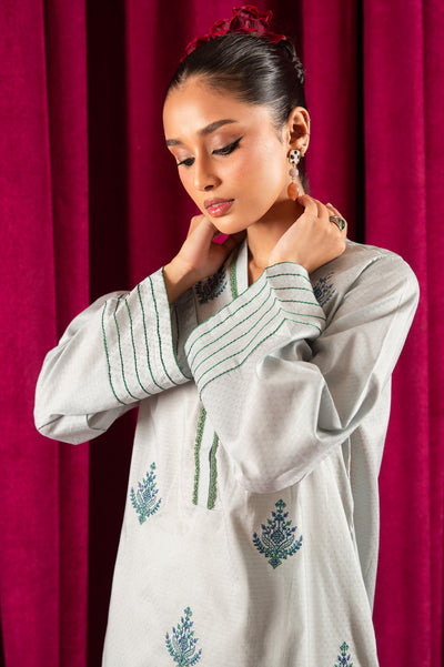 Dobby Embroidered Kurti From Diners