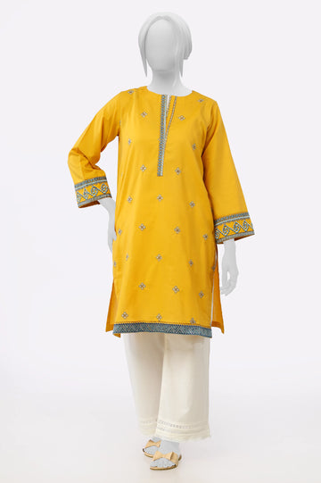 Mustard Embroidered Kurti From Sohaye By Diners