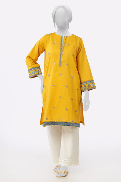 Mustard Embroidered Kurti From Sohaye By Diners