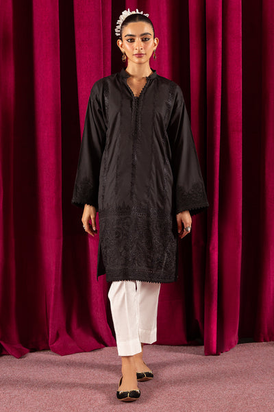 Black Embroidered Kurti From Diners