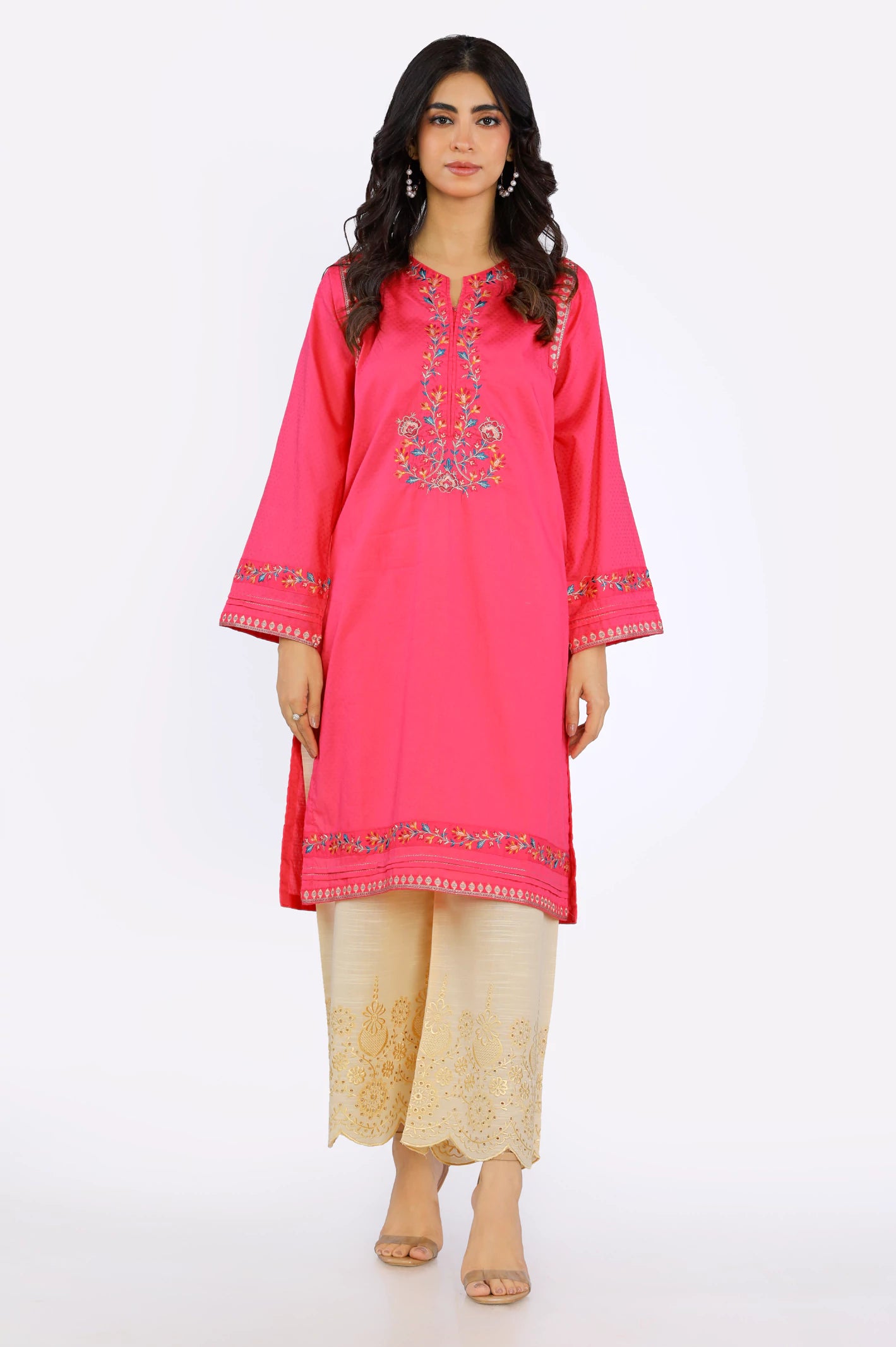 Dobby Embroidered Kurti From Diners