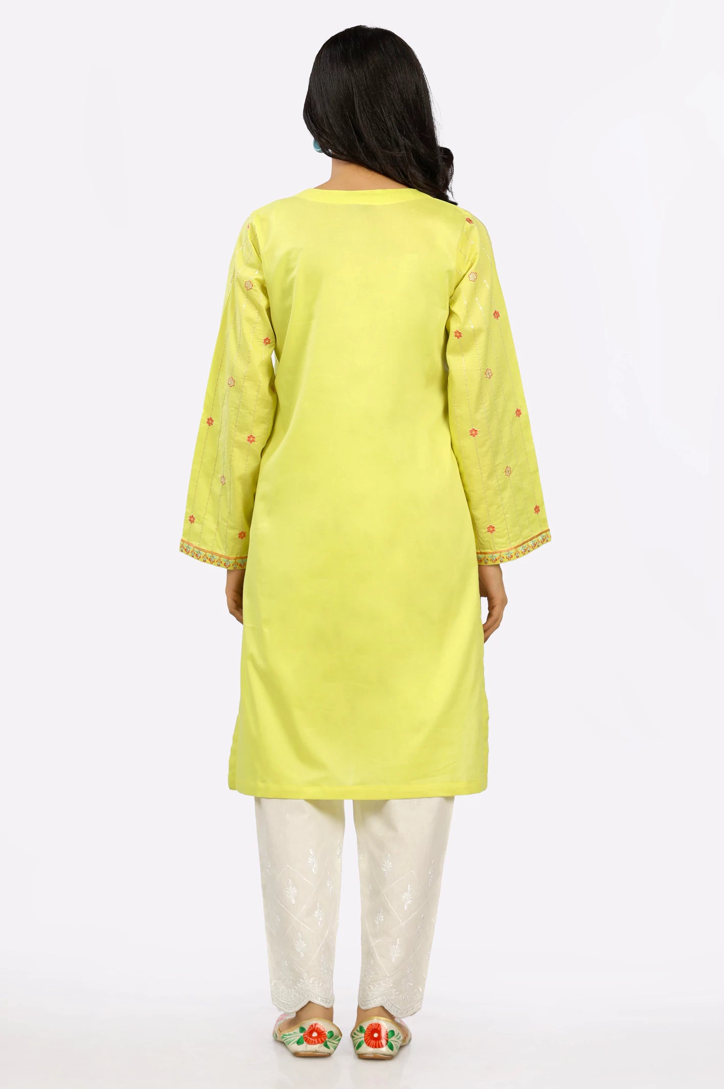 Cambric Embroidered Kurti From Diners