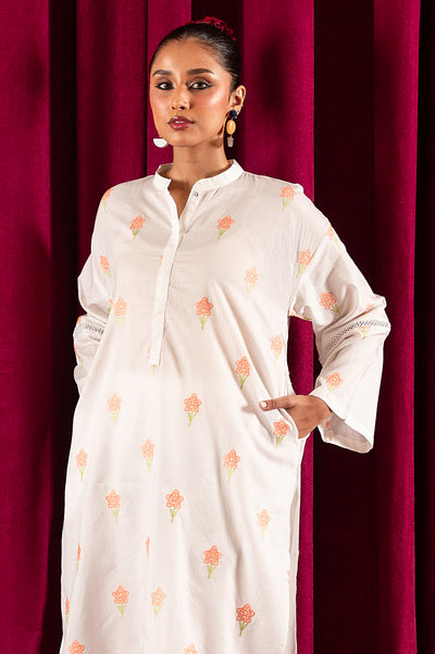 Dobby Embroidered Kurti From Diners